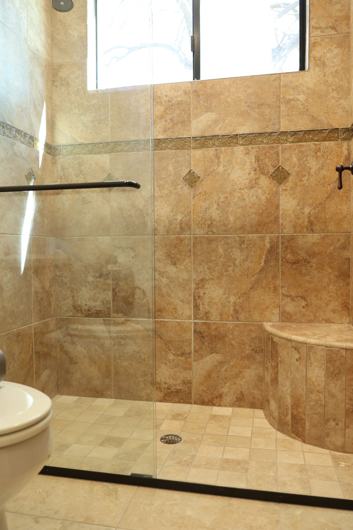 Wide view of a tile floor in a Tucson home